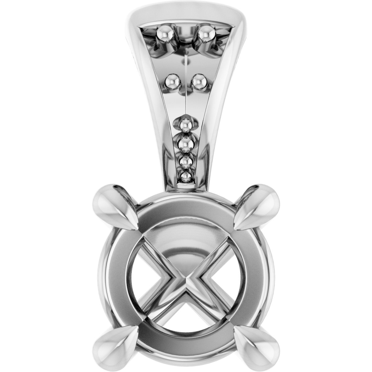 Accented Claw-Prong Pendant
