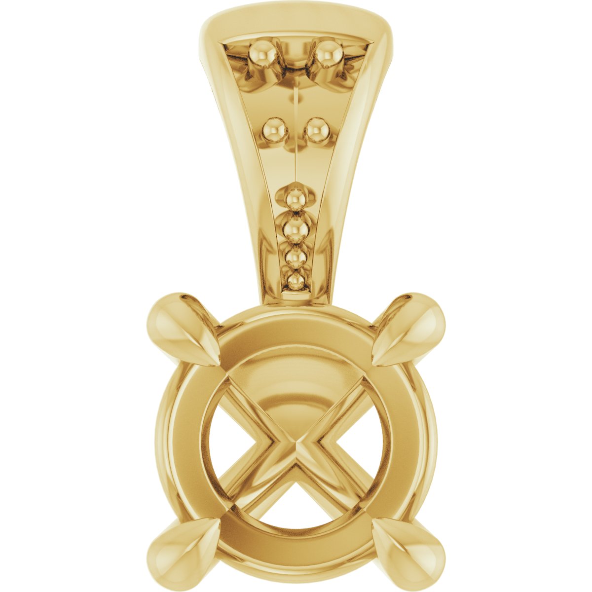 Accented Claw-Prong Pendant