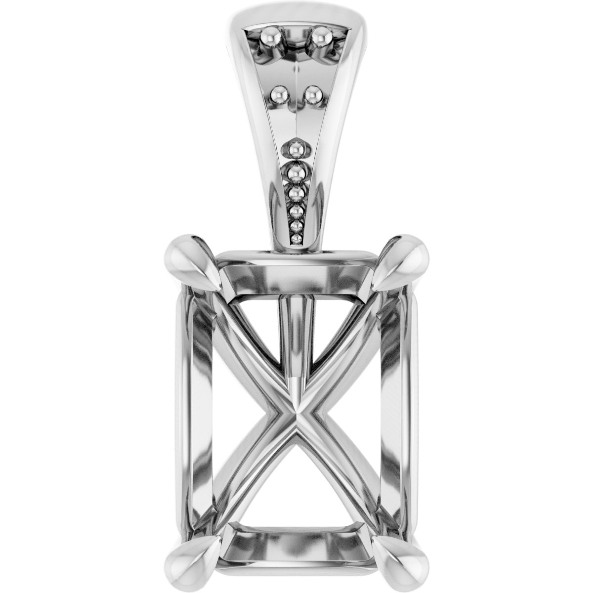 Accented Claw-Prong Pendant