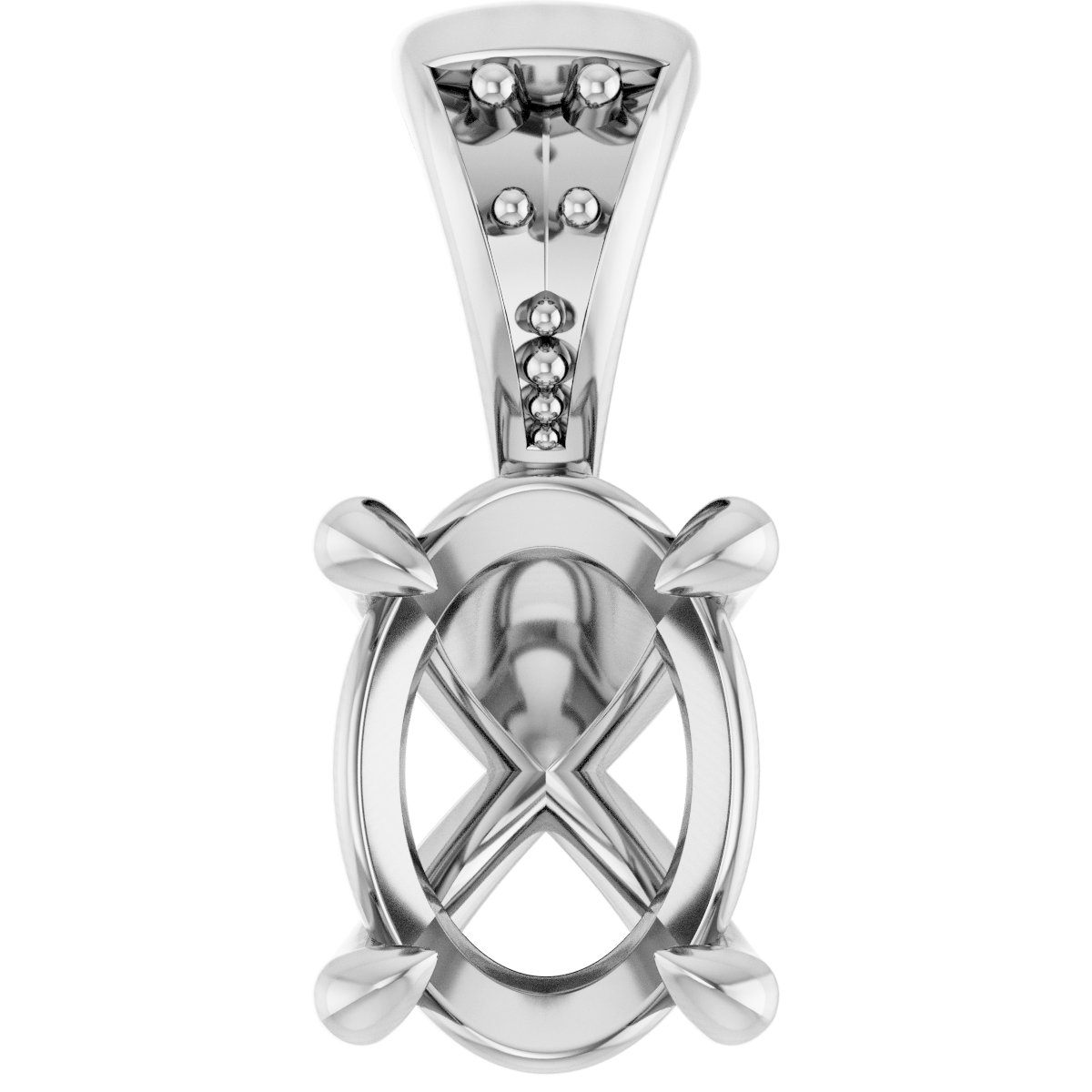 Accented Claw-Prong Pendant