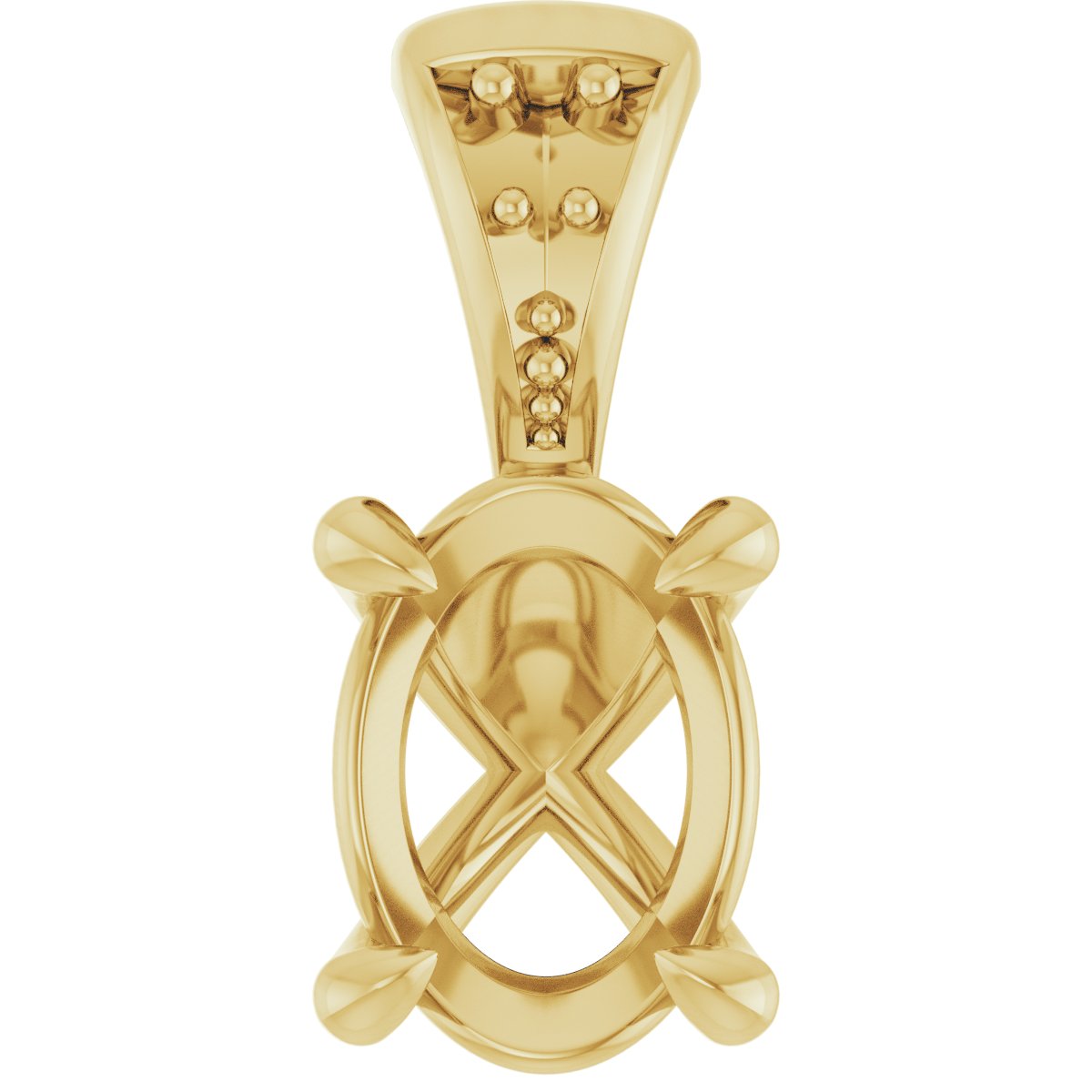 Accented Claw-Prong Pendant
