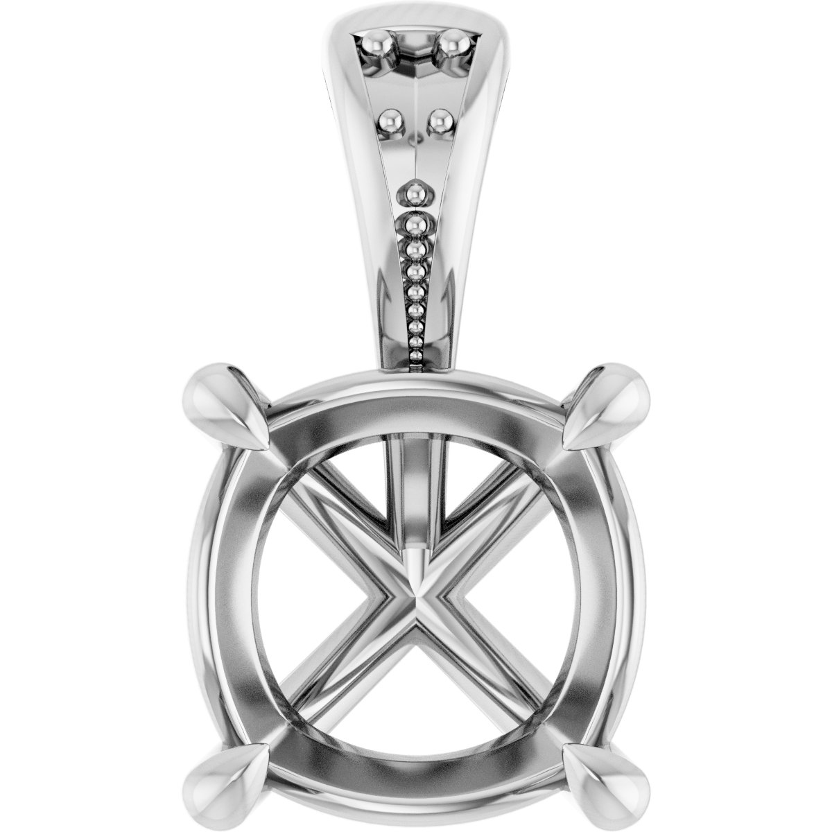 Accented Claw-Prong Pendant