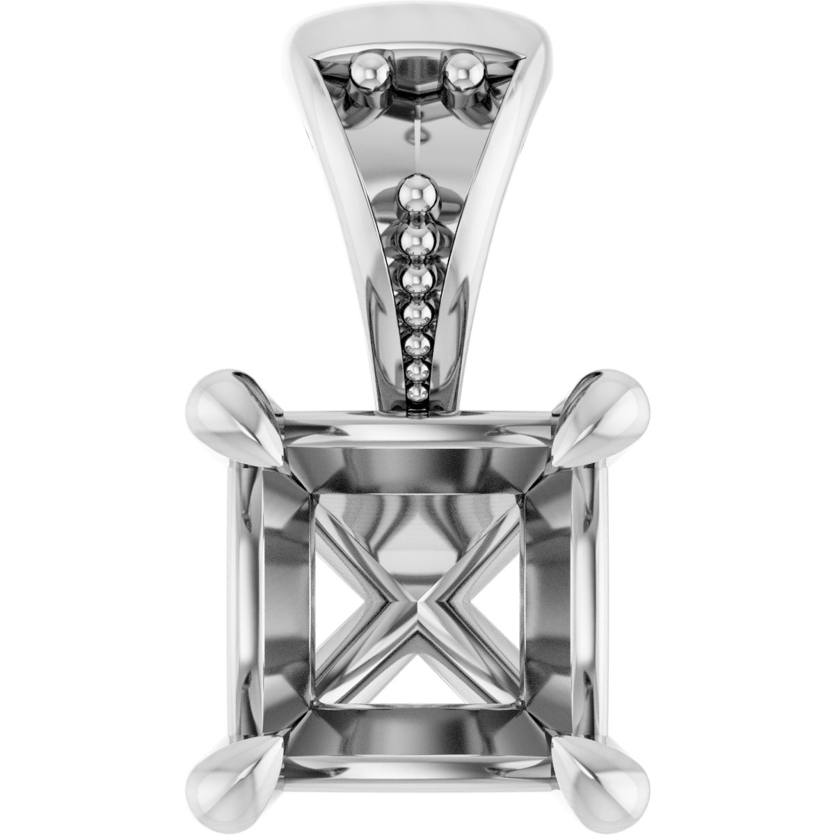 Accented Claw-Prong Pendant