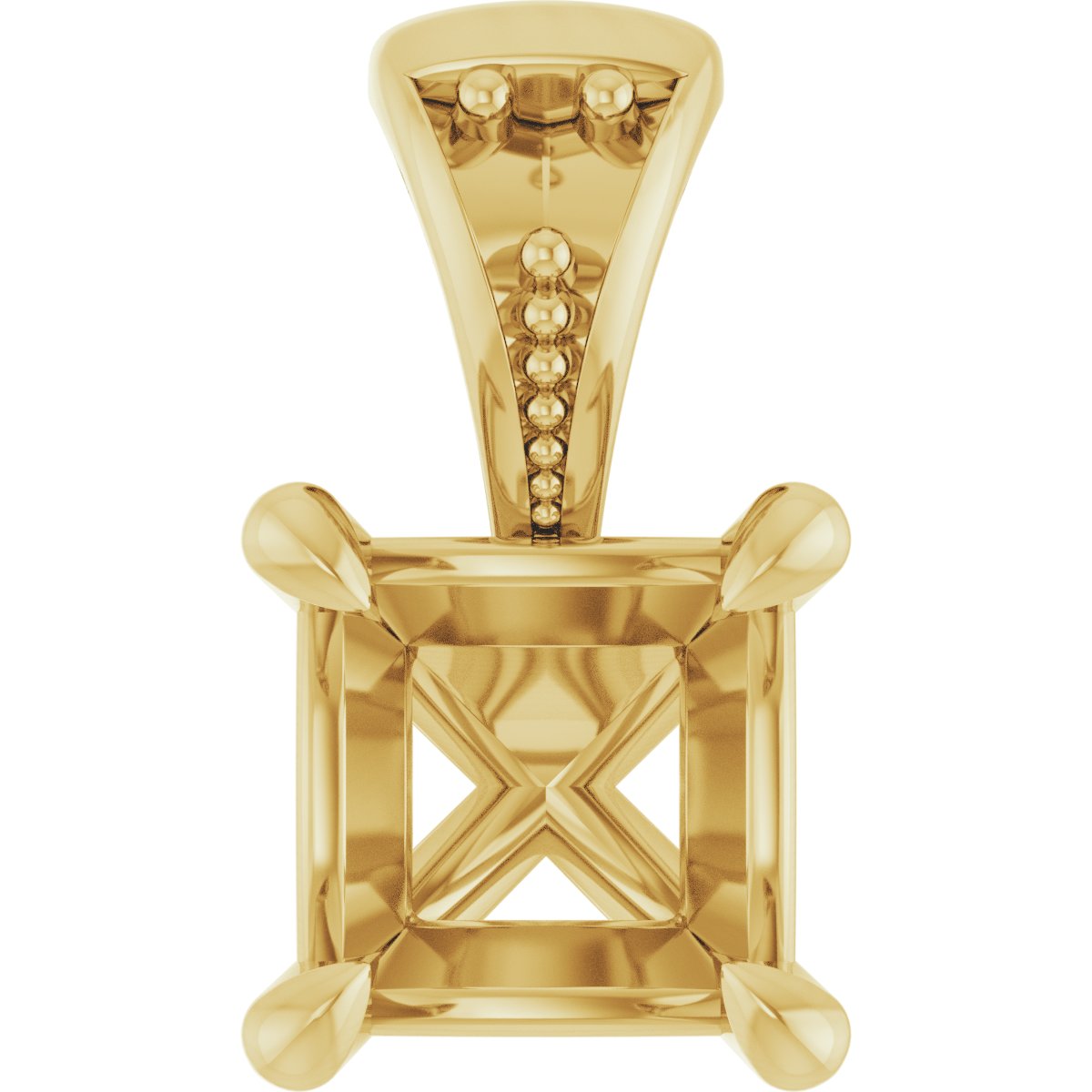 Accented Claw-Prong Pendant
