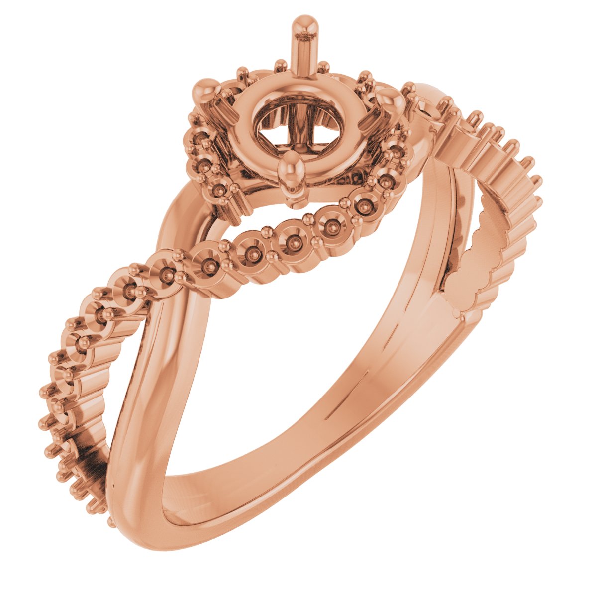 Halo-Style Bypass Engagement Ring or Band