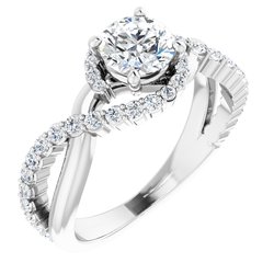 Accented Bypass Engagement Ring or Band