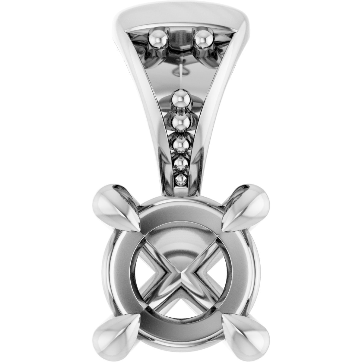 Accented Claw-Prong Pendant