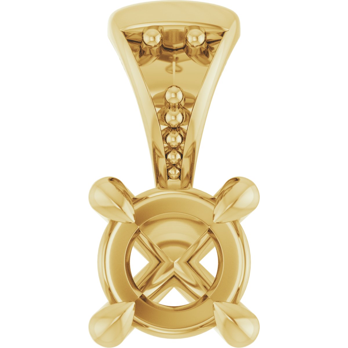 Accented Claw-Prong Pendant