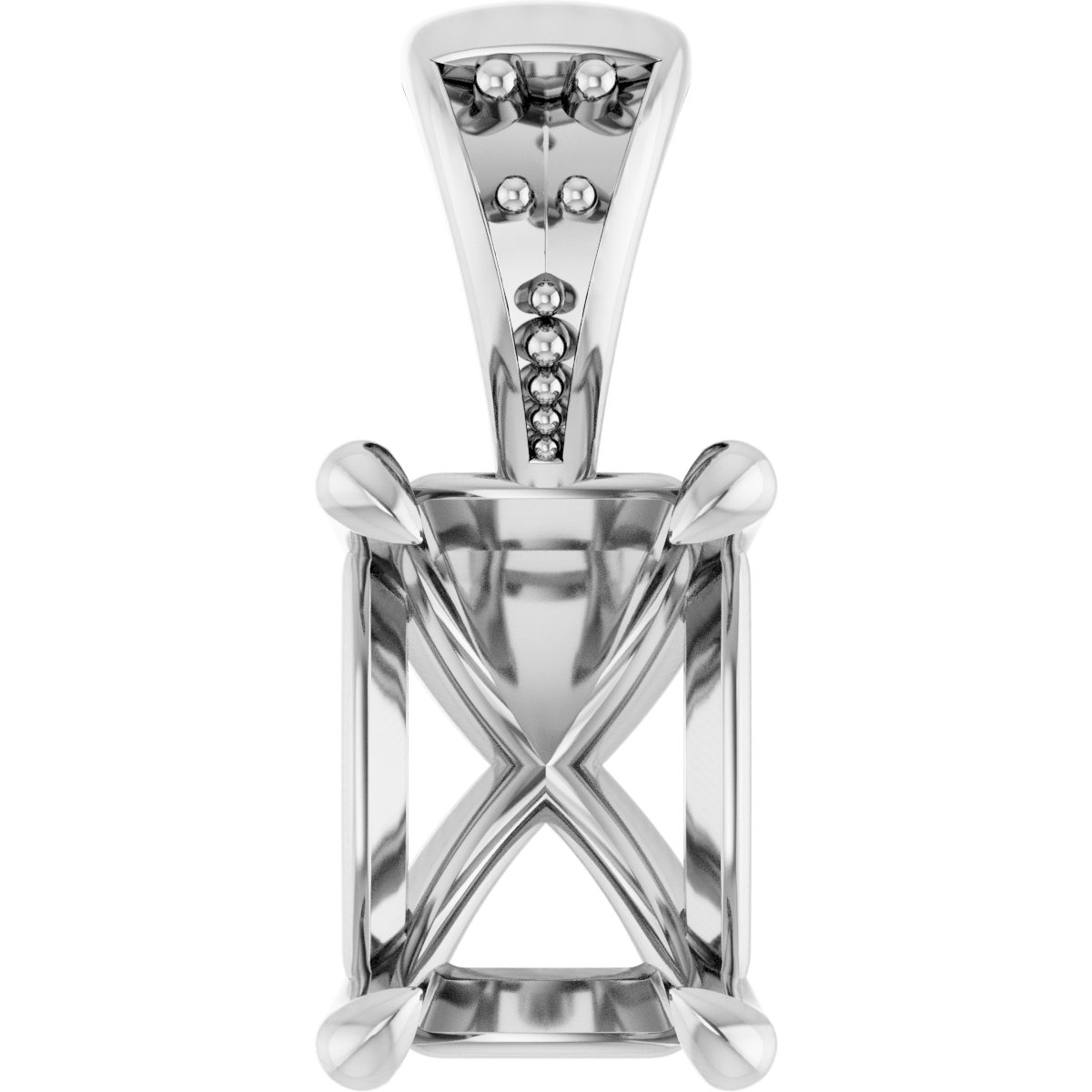 Accented Claw-Prong Pendant