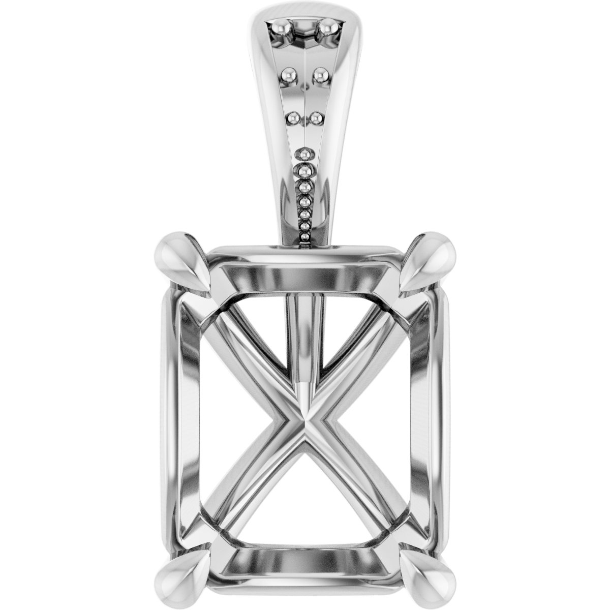 Accented Claw-Prong Pendant