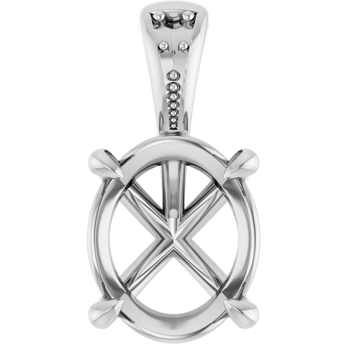 Accented Claw-Prong Pendant