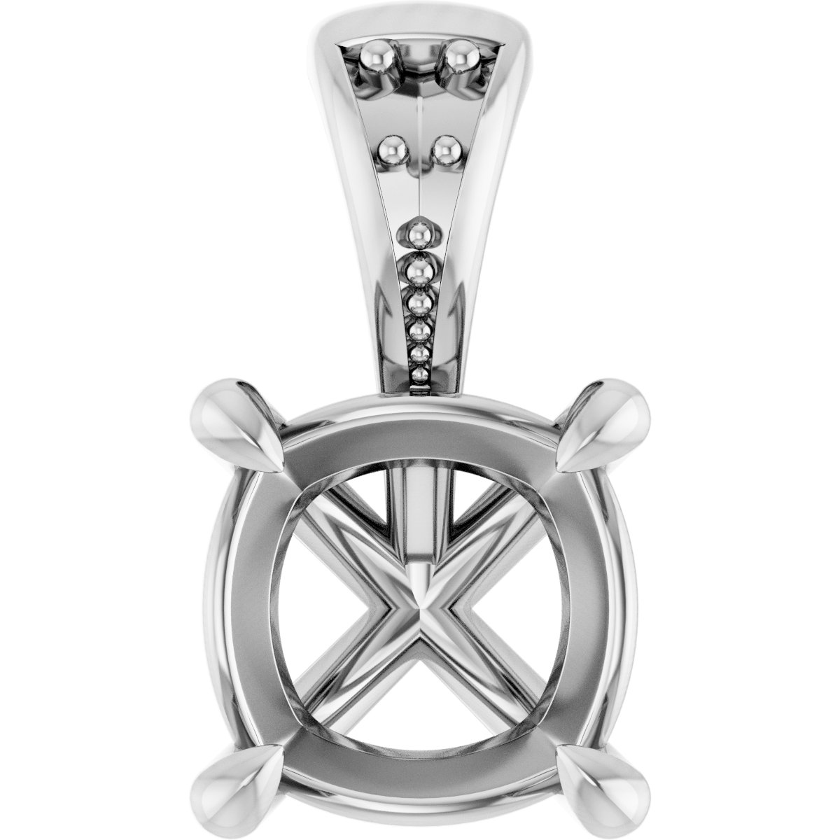 Accented Claw-Prong Pendant