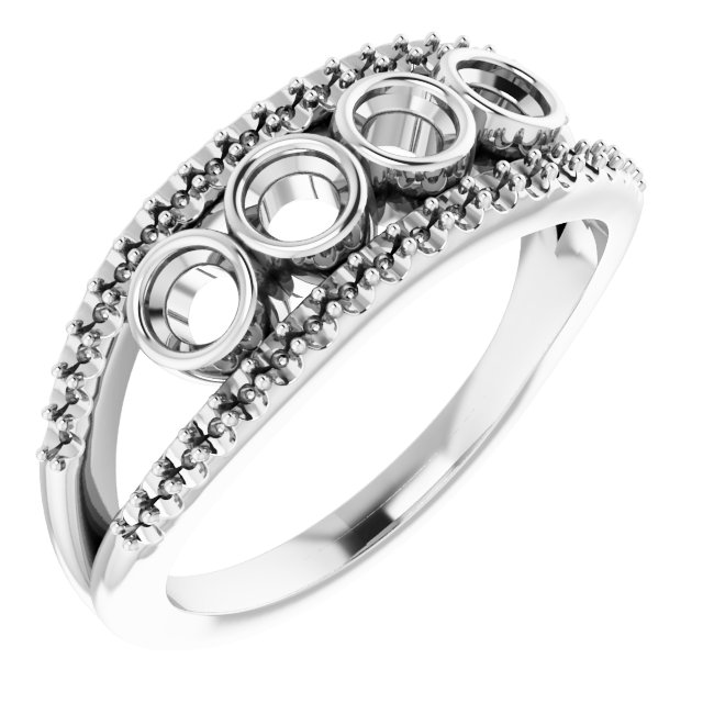Family Negative Space Ring
