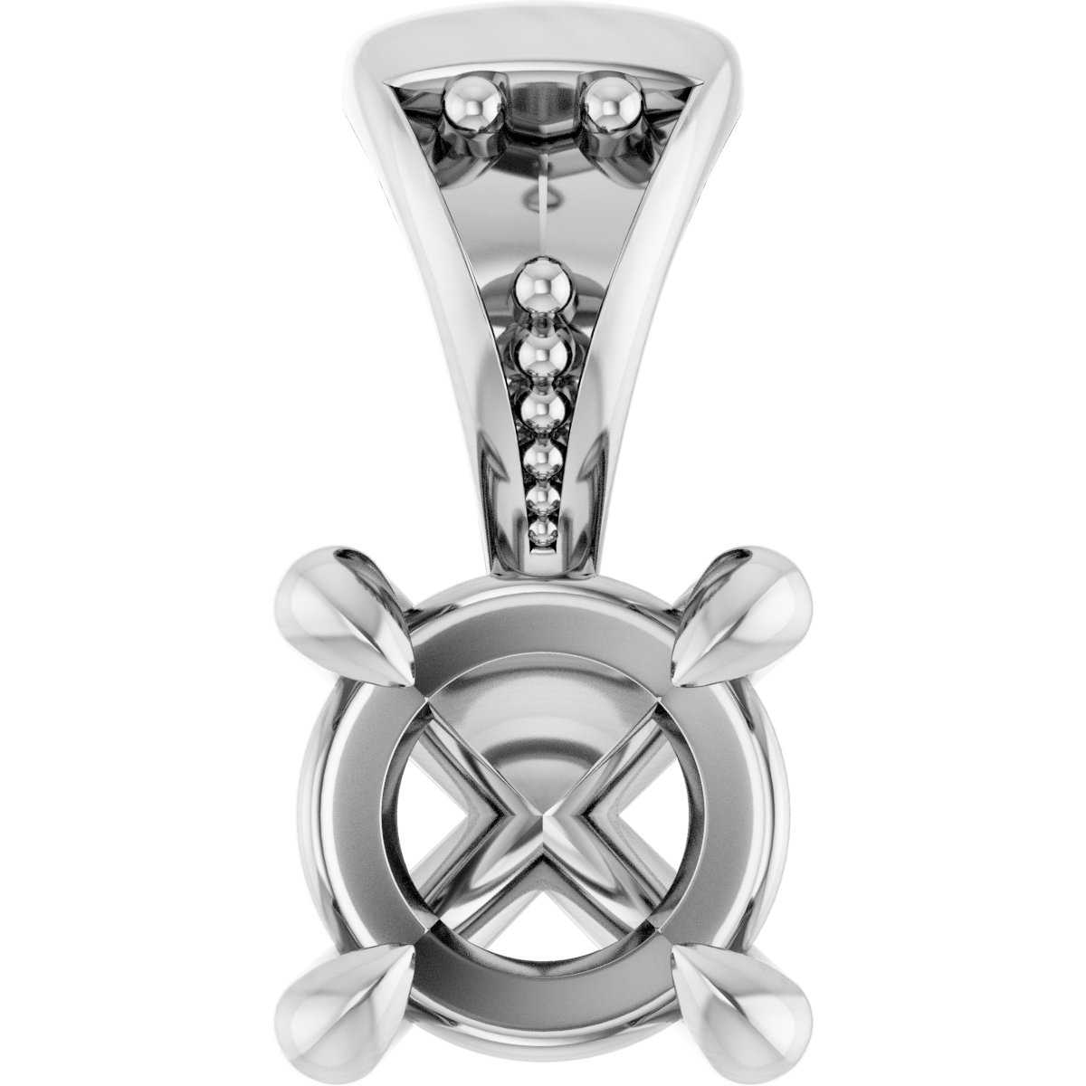 Accented Claw-Prong Pendant