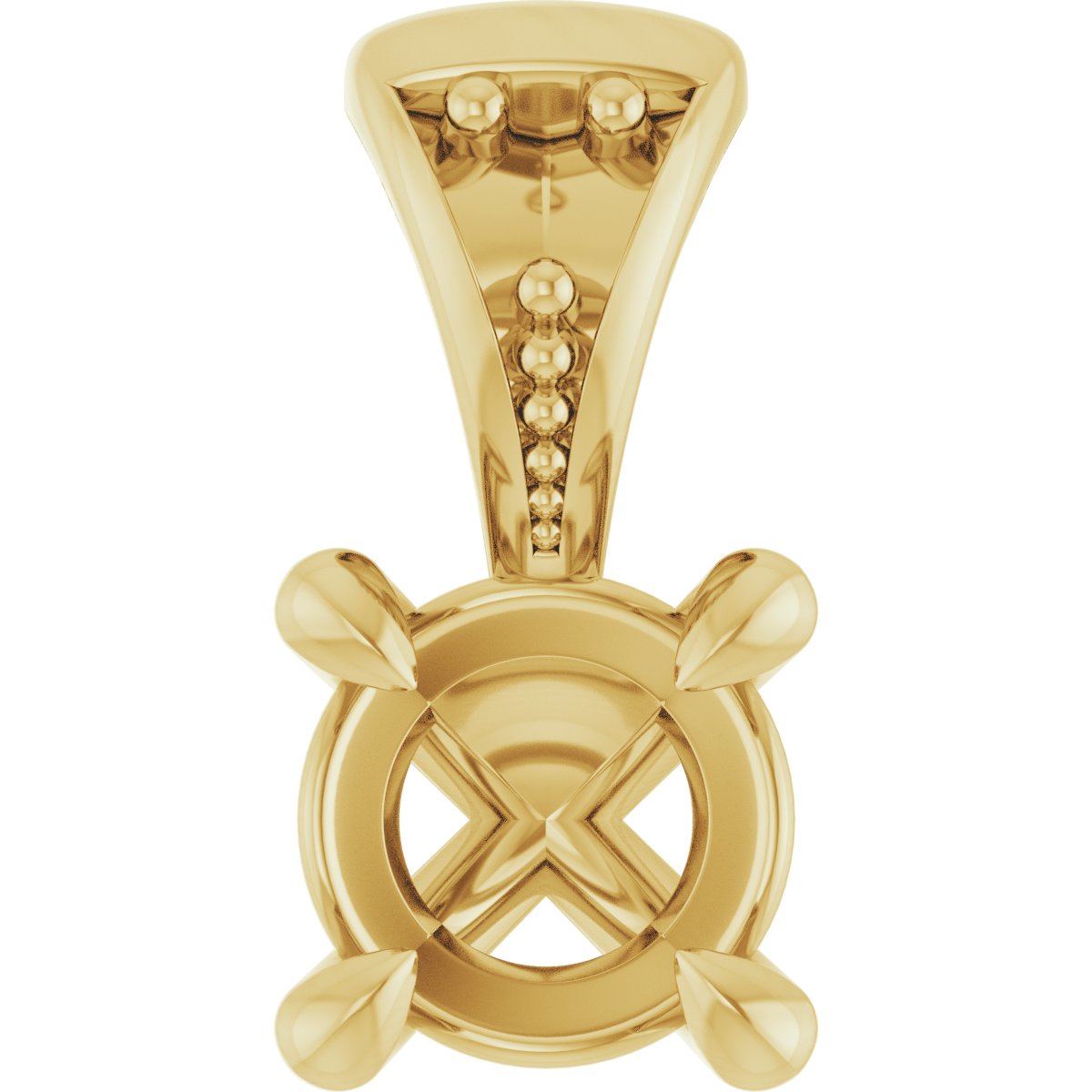 Accented Claw-Prong Pendant