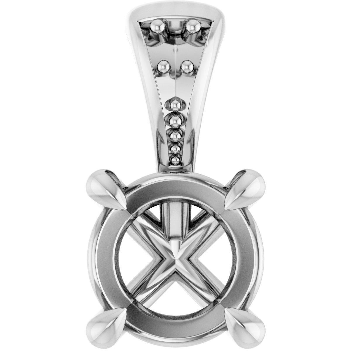 Accented Claw-Prong Pendant