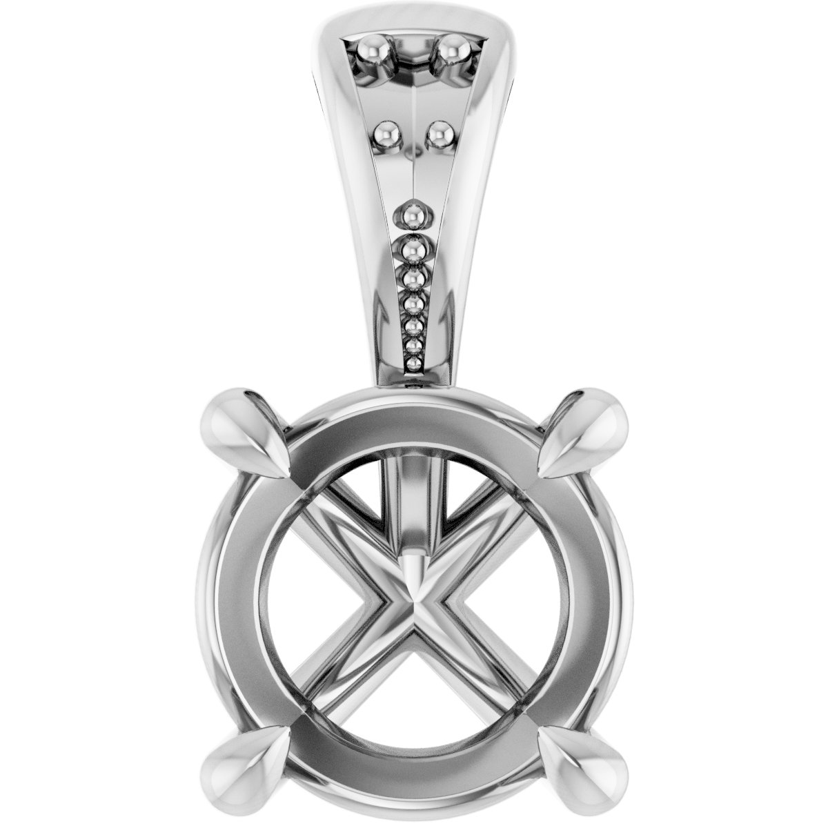 Accented Claw-Prong Pendant