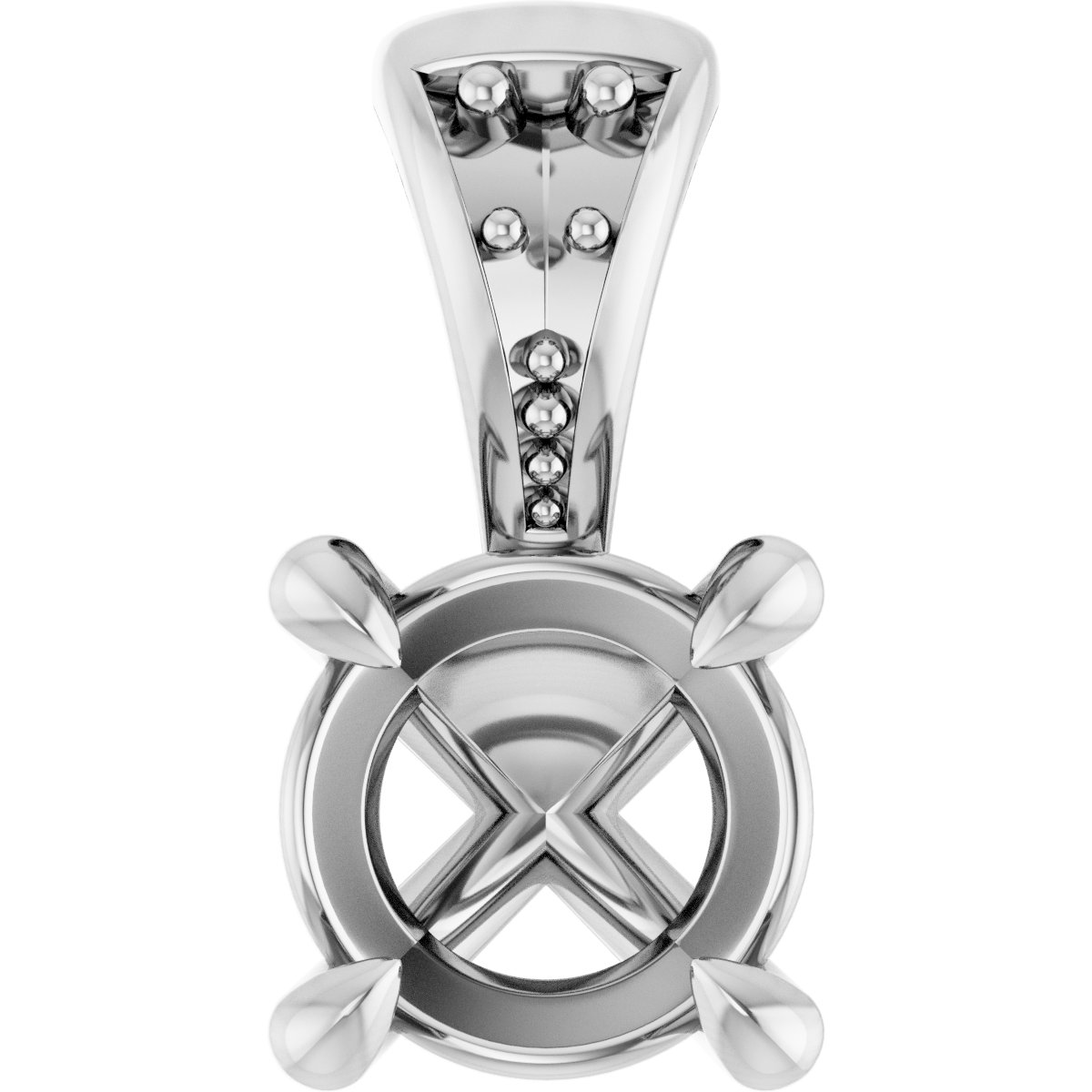 Accented Claw-Prong Pendant