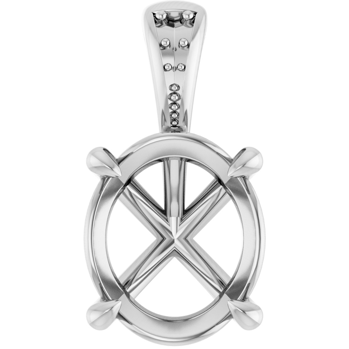 Accented Claw-Prong Pendant