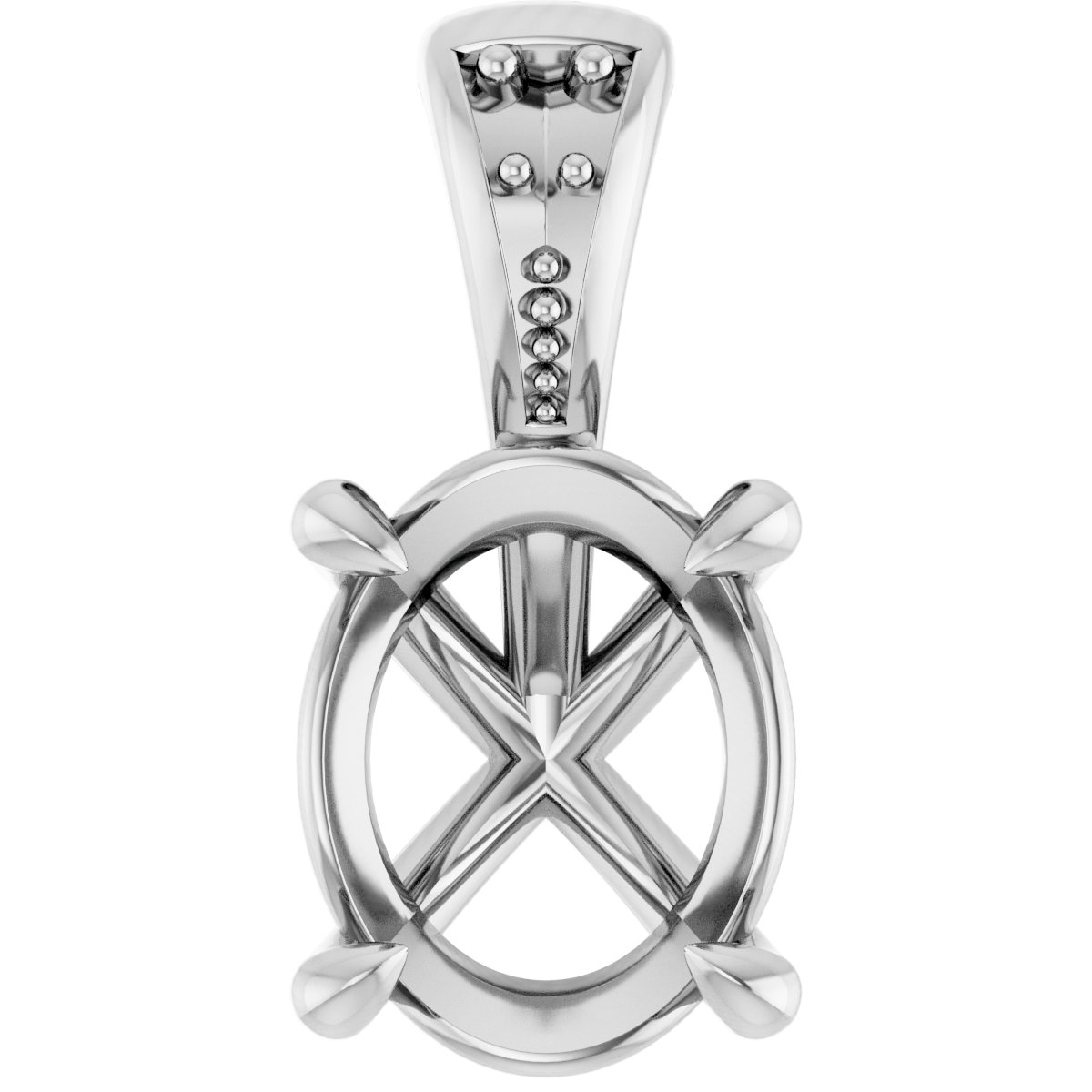 Accented Claw-Prong Pendant