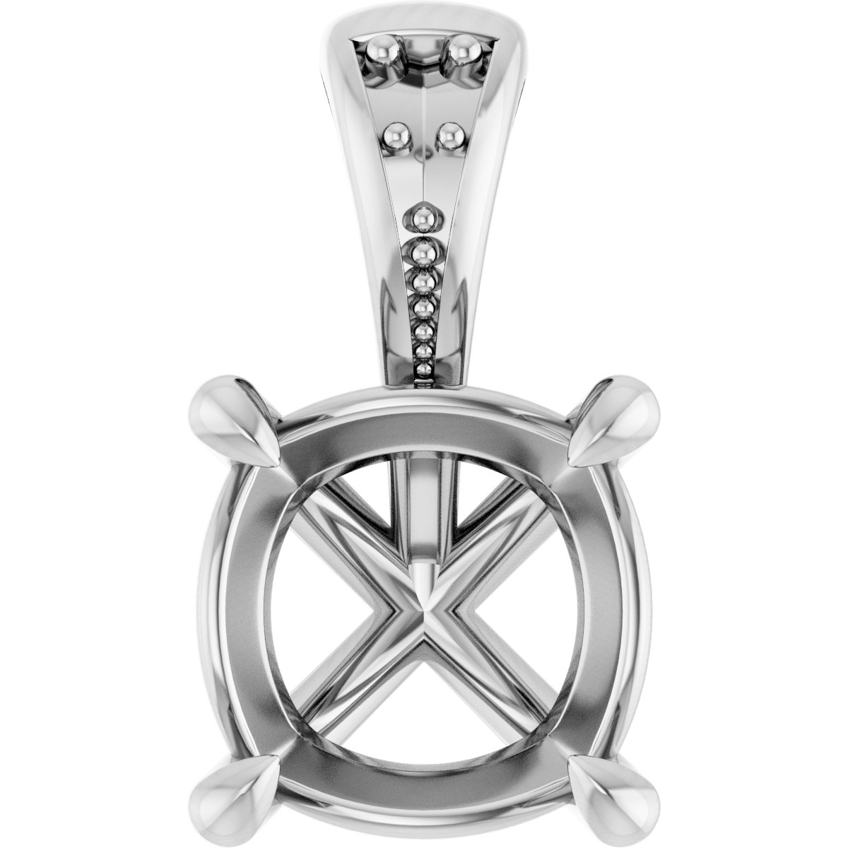Accented Claw-Prong Pendant