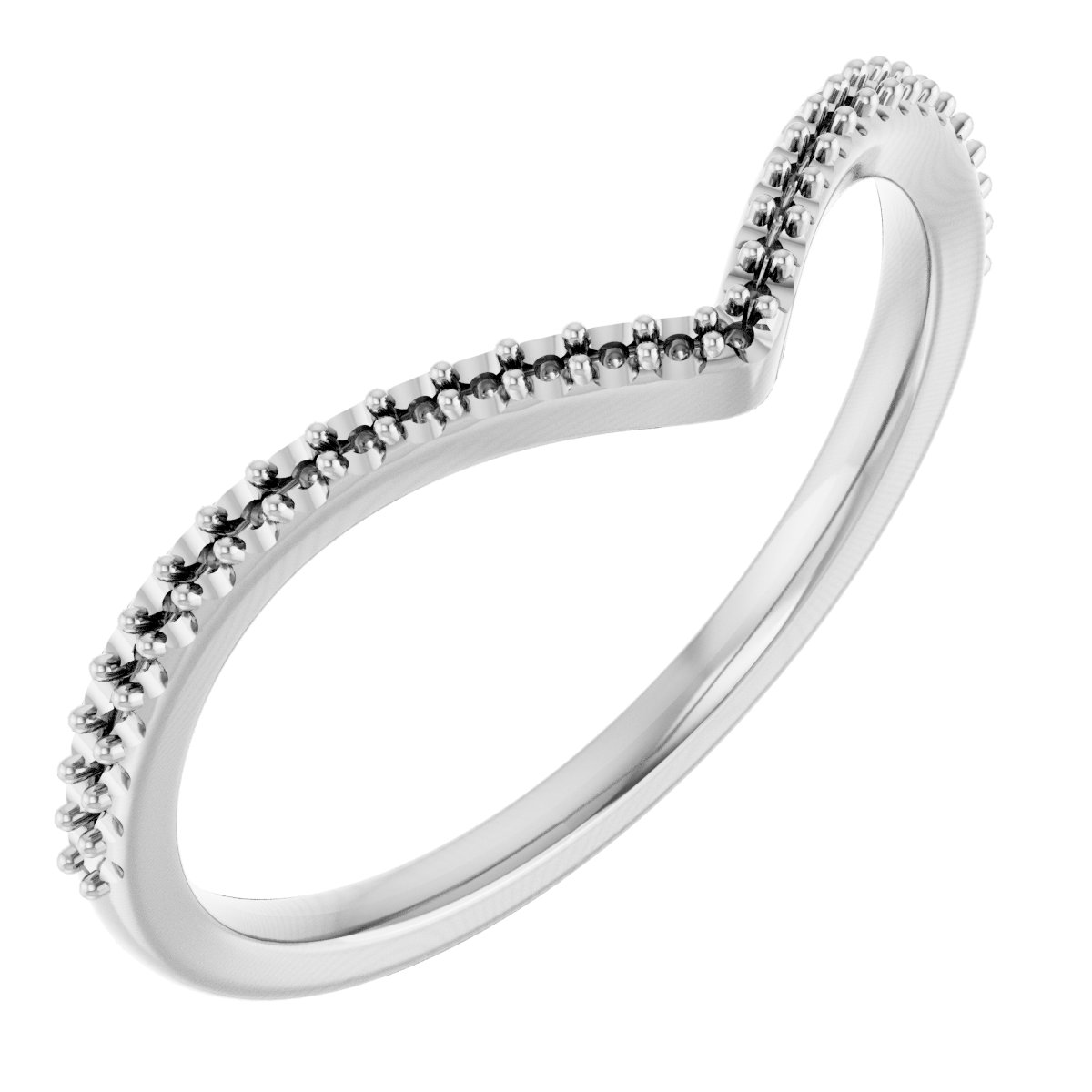 14K White 1/8 CTW Diamond Band