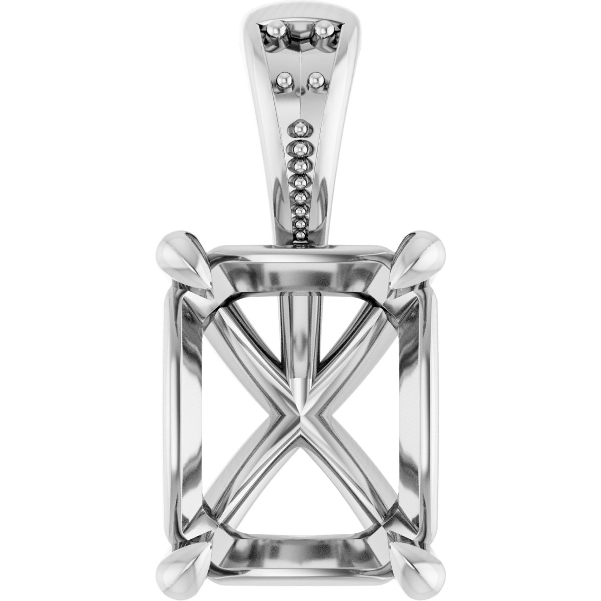 Accented Claw-Prong Pendant