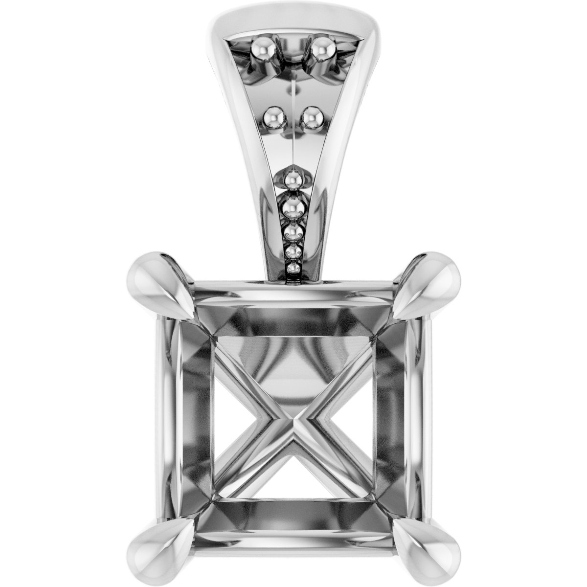 Accented Claw-Prong Pendant
