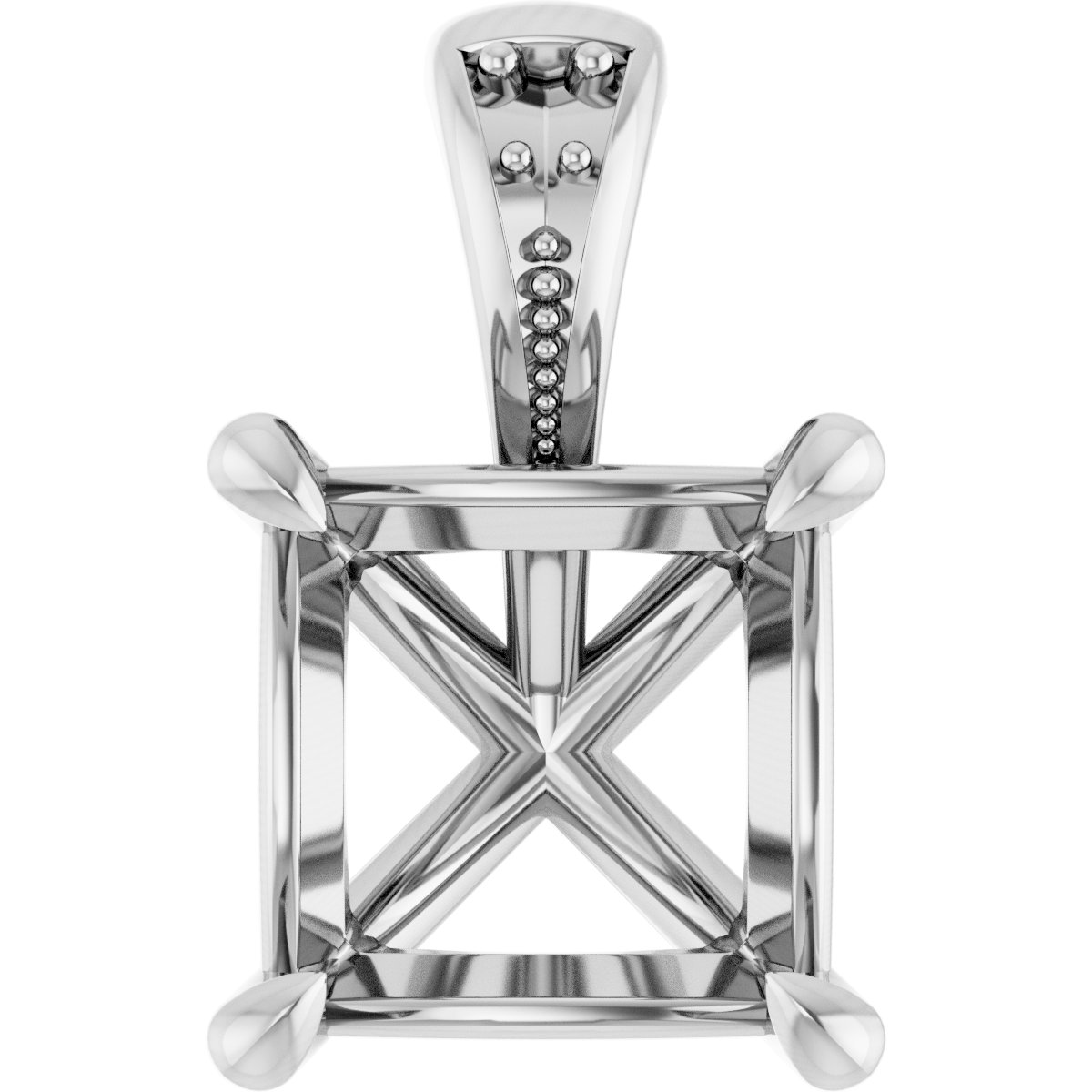 Accented Claw-Prong Pendant