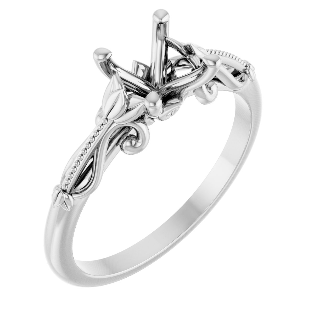 Solitaire Sculptural Engagement Ring or Band