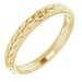 14K Yellow 3 mm Leaf Band Size 7.5