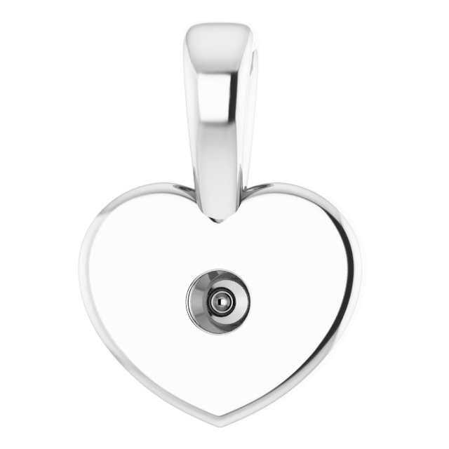 14K White .01 CT Diamond Youth Heart Pendant Ref. 14715737