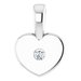 Sterling Silver .01 CT Diamond Youth Heart Pendant