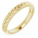 14K Yellow 3 mm Floral Band Size 6