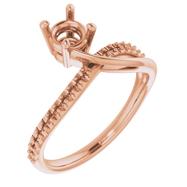 Accented Asymmetric Engagement Ring or Band