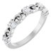 14K White Natural White Sapphire Stackable Ring