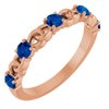 14K Rose Blue Sapphire Stackable Link Ring Ref 14772869