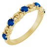 14K Yellow Blue Sapphire Stackable Link Ring Ref 14773047