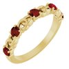 14K Yellow Mozambique Garnet Stackable Link Ring Ref 14773464