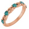 14K Rose Chatham Created Alexandrite Stackable Link Ring Ref 14772870