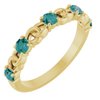 14K Yellow Chatham Created Alexandrite Stackable Link Ring Ref 14773048
