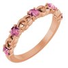 14K Rose Pink Tourmaline Stackable Link Ring Ref 14773356