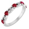 Platinum Chatham Created Ruby Stackable Link Ring Ref 14773054
