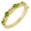 14K Yellow Peridot Stackable Link Ring Ref 14773465