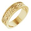 14K Yellow 6 mm Celtic Inspired Band Size 8.5 Ref 14193462
