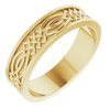 14K Yellow 6 mm Celtic Inspired Band Size 10.5 Ref 14193478