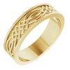 14K Yellow 6 mm Celtic Inspired Band Size 9.5 Ref 14193470
