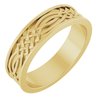 14K Yellow 6 mm Celtic Inspired Band Size 10 Ref 14193474