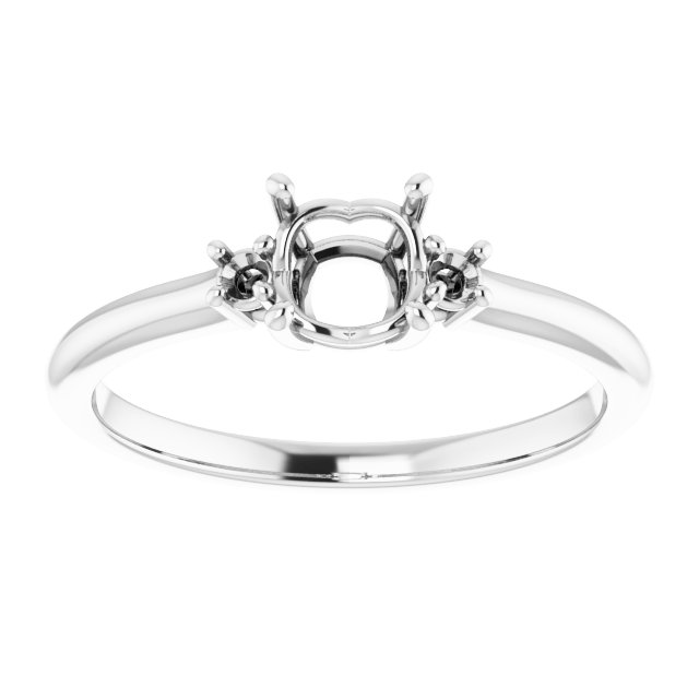 Lab-Grown Blue Sapphire & .04 CTW Natural Diamond Ring view 3