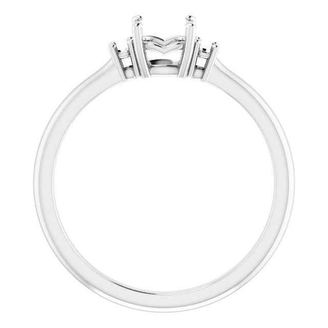 Lab-Grown Blue Sapphire & .04 CTW Natural Diamond Ring view 2